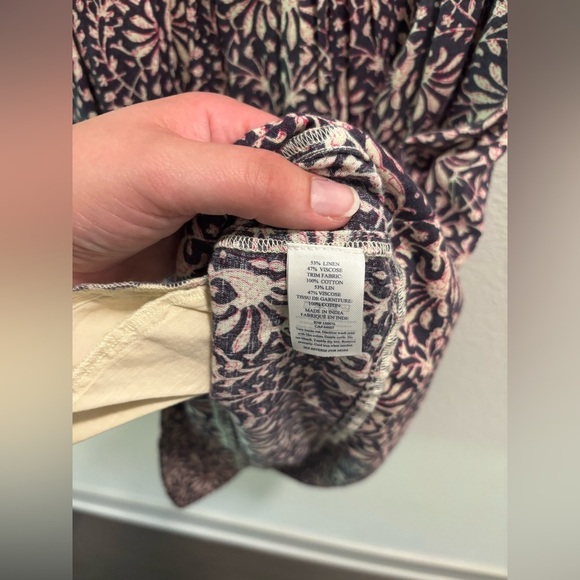 NWT Faherty Isha Pintucked Button Front Dress, size S - Picture 8 of 8